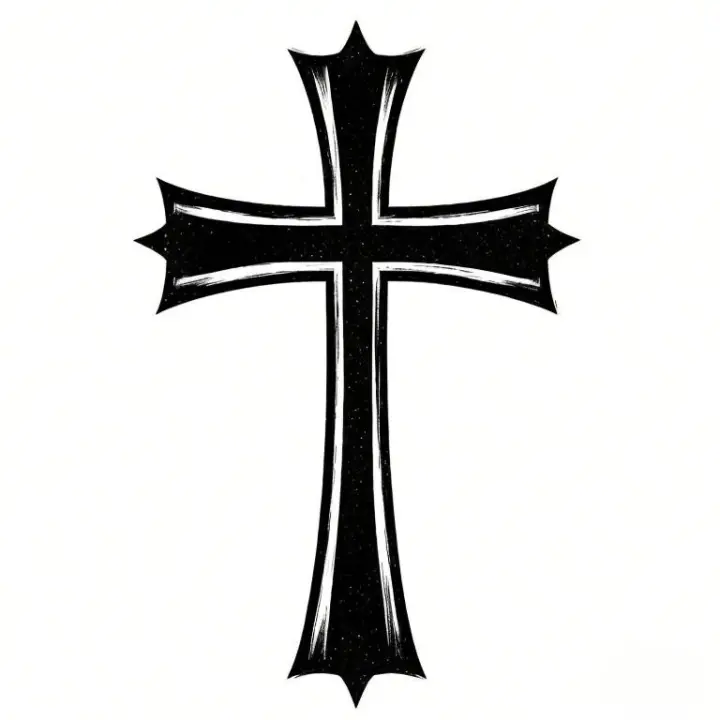 Original black cross image with background