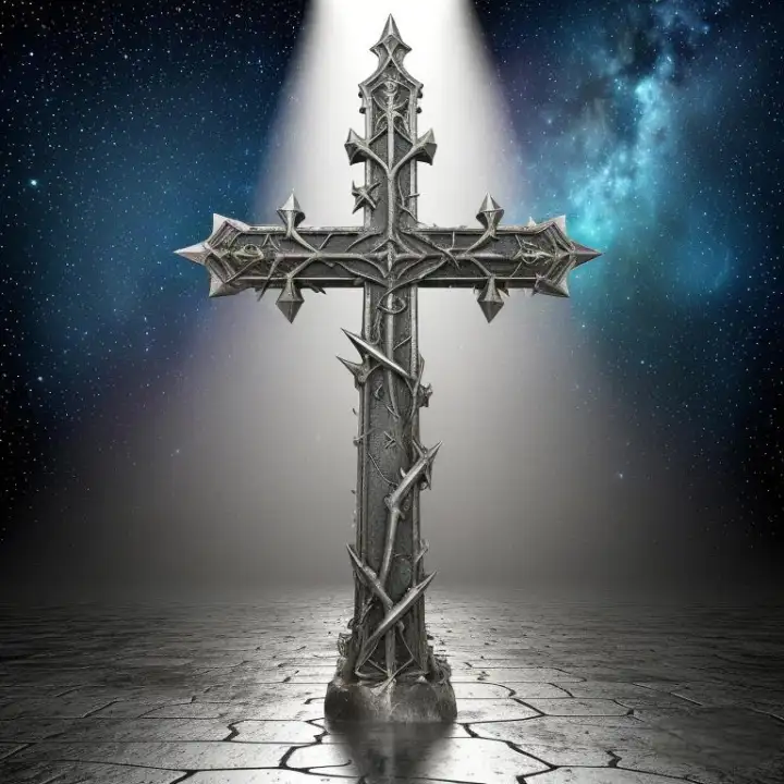 Original black cross pendant with background