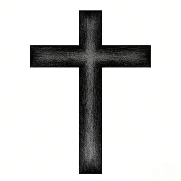 Black Cross with Transparent Background Example